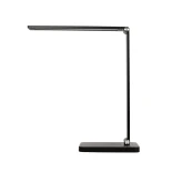 GLOBOSTAR® TEBLA 60481 Μοντέρνο Επιτραπέζιο Φωτιστικό Γραφείου LED 5W 500lm 120° AC 220-240V IP20 Ρυθμιζόμενο Λευκό CCT με Αφή 2700K/4500K/6000K Dimmable - Bridgelux SMD Chip - Μαύρο - Μ11 x Π33 x Υ36cm - 2 Χρόνια Εγγύηση