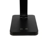 GLOBOSTAR® TEBLA 60481 Μοντέρνο Επιτραπέζιο Φωτιστικό Γραφείου LED 5W 500lm 120° AC 220-240V IP20 Ρυθμιζόμενο Λευκό CCT με Αφή 2700K/4500K/6000K Dimmable - Bridgelux SMD Chip - Μαύρο - Μ11 x Π33 x Υ36cm - 2 Χρόνια Εγγύηση