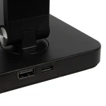 GLOBOSTAR® TEBLA 60481 Μοντέρνο Επιτραπέζιο Φωτιστικό Γραφείου LED 5W 500lm 120° AC 220-240V IP20 Ρυθμιζόμενο Λευκό CCT με Αφή 2700K/4500K/6000K Dimmable - Bridgelux SMD Chip - Μαύρο - Μ11 x Π33 x Υ36cm - 2 Χρόνια Εγγύηση