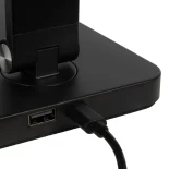 GLOBOSTAR® TEBLA 60481 Μοντέρνο Επιτραπέζιο Φωτιστικό Γραφείου LED 5W 500lm 120° AC 220-240V IP20 Ρυθμιζόμενο Λευκό CCT με Αφή 2700K/4500K/6000K Dimmable - Bridgelux SMD Chip - Μαύρο - Μ11 x Π33 x Υ36cm - 2 Χρόνια Εγγύηση