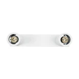 kelvo® SPOTA KLV-101-0137 Μοντέρνο Κινούμενο Φωτιστικό Σποτ Οροφής με Ντουί 2 x GU10 90° AC 220-240V IP20 - Λευκό Ματ - Μ30 x Π6 x Υ14.5cm