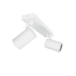 kelvo® SPOTA KLV-101-0137 Μοντέρνο Κινούμενο Φωτιστικό Σποτ Οροφής με Ντουί 2 x GU10 90° AC 220-240V IP20 - Λευκό Ματ - Μ30 x Π6 x Υ14.5cm