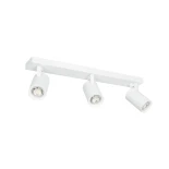 kelvo® SPOTA KLV-101-0139 Μοντέρνο Κινούμενο Φωτιστικό Σποτ Οροφής με Ντουί 3 x GU10 90° AC 220-240V IP20 - Λευκό Ματ - Μ48 x Π6.2 x Υ14cm