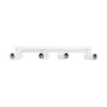kelvo® SPOTA KLV-101-0141 Μοντέρνο Κινούμενο Φωτιστικό Σποτ Οροφής με Ντουί 4 x GU10 90° AC 220-240V IP20 - Λευκό Ματ - Μ64 x Π6 x Υ14cm