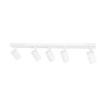 kelvo® SPOTA KLV-101-0143 Μοντέρνο Κινούμενο Φωτιστικό Σποτ Οροφής με Ντουί 5 x GU10 90° AC 220-240V IP20 - Λευκό Ματ - Μ79.5 x Π6.3 x Υ14cm