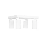 kelvo® SPOTA KLV-101-0147 Μοντέρνο Κινούμενο Φωτιστικό Σποτ Οροφής με Ντουί 4 x GU10 90° AC 220-240V IP20 - Λευκό Ματ - Μ26 x Π26 x Υ14cm