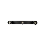 kelvo® SPOTA KLV-101-0138 Μοντέρνο Κινούμενο Φωτιστικό Σποτ Οροφής με Ντουί 3 x GU10 90° AC 220-240V IP20 - Μαύρο Ματ - Μ48 x Π6.2 x Υ14cm