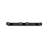kelvo® SPOTA KLV-101-0140 Μοντέρνο Κινούμενο Φωτιστικό Σποτ Οροφής με Ντουί 4 x GU10 90° AC 220-240V IP20 - Μαύρο Ματ - Μ64 x Π6 x Υ14cm