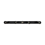 kelvo® SPOTA KLV-101-0142 Μοντέρνο Κινούμενο Φωτιστικό Σποτ Οροφής με Ντουί 5 x GU10 90° AC 220-240V IP20 - Μαύρο Ματ - Μ79.5 x Π6.3 x Υ14cm