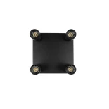 kelvo® SPOTA KLV-101-0146 Μοντέρνο Κινούμενο Φωτιστικό Σποτ Οροφής με Ντουί 4 x GU10 90° AC 220-240V IP20 - Μαύρο Ματ - Μ26 x Π26 x Υ14cm