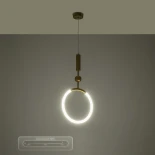 kelvo® GLOW 61678 Μοντέρνο Κρεμαστό Φωτιστικό Οροφής LED 18W 1800lm 360° AC 220-240V IP20 Ρυθμιζόμενο Λευκό CCT με On/Off 2700K/4500K/6000K - Lumileds SMD Chip - Χρυσό Πλατίνα & Λευκό Νήμα - Μ30 x Π6 x Υ60cm - 3 Χρόνια Εγγύηση