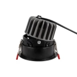 kelvo® ASYMMETRICAL KLV-101-0132 Χωνευτό Downlight Σποτ LED 7W 875lm 15°x30° AC 220-240V IP20 Φυσικό Λευκό 4500K - Bridgelux COB Chip & TÜV SÜD Driver - Μαύρο Ματ - Μ8.3 x Π8.3 x Υ8.2cm / Q7.3cm - 5 Χρόνια Εγγύηση