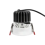 kelvo® PINADO KLV-101-0127 Χωνευτό Downlight Σποτ LED 7W 840lm 15° AC 220-240V IP20 Θερμό Λευκό 2700K - Bridgelux COB Chip & TÜV SÜD Driver - Λευκό Ματ - Μ8.3 x Π8.3 x Υ8.2cm / Q7.3cm - 5 Χρόνια Εγγύηση
