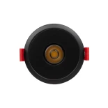 kelvo® PINADO KLV-101-0126 Χωνευτό Downlight Σποτ LED 7W 840lm 15° AC 220-240V IP20 Θερμό Λευκό 2700K - Bridgelux COB Chip & TÜV SÜD Driver - Μαύρο Ματ - Μ8.3 x Π8.3 x Υ8.2cm / Q7.3cm - 5 Χρόνια Εγγύηση