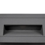 kelvo® STEPART KLV-101-0081 Μοντέρνο Χωνευτό Φωτιστικό Σκαλοπατιού - Διαδρόμου LED 3W 375lm 45° AC 220-240V Αδιάβροχο IP65 Θερμό Λευκό 2700K - Lumileds SMD Chip & TÜV SÜD Driver - Γκρι Ανθρακί Ματ - Μ10.5 x Π4.5 x Υ6cm / Q9.12 x 4.49cm - 5 Χρόνια Εγγύηση