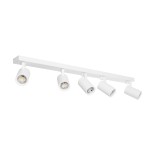 kelvo® SPOTA KLV-101-0143 Μοντέρνο Κινούμενο Φωτιστικό Σποτ Οροφής με Ντουί 5 x GU10 90° AC 220-240V IP20 - Λευκό Ματ - Μ79.5 x Π6.3 x Υ14cm
