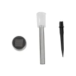 GLOBOSTAR® SOLARDECOR 71520 Διακοσμητικό Φωτιστικό με Βάση Κήπου / Καρφωτό LED 1W 50lm 180° DC 5V με Φωτοβολταϊκό Panel 5V 0.1W & Επαναφορτιζόμενη Μπαταρία Li-ion 3.2V 600mAh Αδιάβροχο IP65 Ψυχρό Λευκό 6000K - Μ4.7 x Π4.7 x Υ19.5cm - 2 Χρόνια Εγγύηση