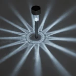 GLOBOSTAR® SOLARDECOR 71520 Διακοσμητικό Φωτιστικό με Βάση Κήπου / Καρφωτό LED 1W 50lm 180° DC 5V με Φωτοβολταϊκό Panel 5V 0.1W & Επαναφορτιζόμενη Μπαταρία Li-ion 3.2V 600mAh Αδιάβροχο IP65 Ψυχρό Λευκό 6000K - Μ4.7 x Π4.7 x Υ19.5cm - 2 Χρόνια Εγγύηση