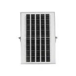 GLOBOSTAR® LUMOVOX 73067 Προβολέας LED 100W 5000lm 120° DC 5V με Φωτοβολταϊκό Panel 5V 8W & Επαναφορτιζόμενη Μπαταρία Li-ion 3.2V 5000mAh Αδιάβροχο IP65 Ψυχρό Λευκό 6000K - 120 x SMD2835 Sanan Chip - Γκρι Ανθρακί - Μ24.5 x Π0 x Υ15.8cm - 2 Χρόνια Εγγύηση