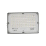 GLOBOSTAR® LUMOVOX 73068 Προβολέας LED 200W 10000lm 120° DC 5V με Φωτοβολταϊκό Panel 5V 12W & Επαναφορτιζόμενη Μπαταρία Li-ion 3.2V 10000mAh Αδιάβροχο IP65 Ψυχρό Λευκό 6000K - 180 x SMD2835 Sanan Chip - Γκρι Ανθρακί - Μ29 x Π0 x Υ19cm - 2 Χρόνια Εγγύηση