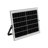 GLOBOSTAR® LUMOVOX 73068 Προβολέας LED 200W 10000lm 120° DC 5V με Φωτοβολταϊκό Panel 5V 12W & Επαναφορτιζόμενη Μπαταρία Li-ion 3.2V 10000mAh Αδιάβροχο IP65 Ψυχρό Λευκό 6000K - 180 x SMD2835 Sanan Chip - Γκρι Ανθρακί - Μ29 x Π0 x Υ19cm - 2 Χρόνια Εγγύηση