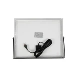 GLOBOSTAR® LUMOVOX 73068 Προβολέας LED 200W 10000lm 120° DC 5V με Φωτοβολταϊκό Panel 5V 12W & Επαναφορτιζόμενη Μπαταρία Li-ion 3.2V 10000mAh Αδιάβροχο IP65 Ψυχρό Λευκό 6000K - 180 x SMD2835 Sanan Chip - Γκρι Ανθρακί - Μ29 x Π0 x Υ19cm - 2 Χρόνια Εγγύηση