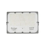 GLOBOSTAR® LUMOVOX 73069 Προβολέας LED 300W 15000lm 120° DC 5V με Φωτοβολταϊκό Panel 5V 20W & Επαναφορτιζόμενη Μπαταρία Li-ion 3.2V 15000mAh Αδιάβροχο IP65 Ψυχρό Λευκό 6000K - 360 x SMD2835 Sanan Chip - Γκρι Ανθρακί - Μ39 x Π0 x Υ26cm - 2 Χρόνια Εγγύηση