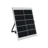 GLOBOSTAR® LUMOVOX 73069 Προβολέας LED 300W 15000lm 120° DC 5V με Φωτοβολταϊκό Panel 5V 20W & Επαναφορτιζόμενη Μπαταρία Li-ion 3.2V 15000mAh Αδιάβροχο IP65 Ψυχρό Λευκό 6000K - 360 x SMD2835 Sanan Chip - Γκρι Ανθρακί - Μ39 x Π0 x Υ26cm - 2 Χρόνια Εγγύηση