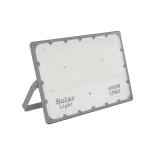 GLOBOSTAR® LUMOVOX 73070 Προβολέας LED 400W 20000lm 120° DC 5V με Φωτοβολταϊκό Panel 5V 25W & Επαναφορτιζόμενη Μπαταρία Li-ion 3.2V 20000mAh Αδιάβροχο IP65 Ψυχρό Λευκό 6000K - 400 x SMD2835 Sanan Chip - Γκρι Ανθρακί - Μ44.5 x Π0 x Υ31.2cm - 2 Χρόνια Εγγύη