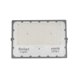 GLOBOSTAR® LUMOVOX 73070 Προβολέας LED 400W 20000lm 120° DC 5V με Φωτοβολταϊκό Panel 5V 25W & Επαναφορτιζόμενη Μπαταρία Li-ion 3.2V 20000mAh Αδιάβροχο IP65 Ψυχρό Λευκό 6000K - 400 x SMD2835 Sanan Chip - Γκρι Ανθρακί - Μ44.5 x Π0 x Υ31.2cm - 2 Χρόνια Εγγύη