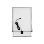 GLOBOSTAR® LUMOVOX 73070 Προβολέας LED 400W 20000lm 120° DC 5V με Φωτοβολταϊκό Panel 5V 25W & Επαναφορτιζόμενη Μπαταρία Li-ion 3.2V 20000mAh Αδιάβροχο IP65 Ψυχρό Λευκό 6000K - 400 x SMD2835 Sanan Chip - Γκρι Ανθρακί - Μ44.5 x Π0 x Υ31.2cm - 2 Χρόνια Εγγύη