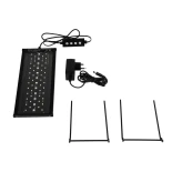 GLOBOSTAR® AQUARIUS 79678 Φωτιστικό Ενυδρείου με Ενσωματωμένο Χειριστήριο LED 12W 600lm 120° AC 220-240V Αδιάβροχο IP44 Πολύχρωμο RGBW Dimmable - Sanan SMD Chip - Μαύρο - Μ30 x Π11 x Υ3cm - 2 Χρόνια Εγγύηση
