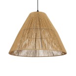 GLOBOSTAR® HUTT 205-0018 Boho Κρεμαστό Φωτιστικό Οροφής με Ντουί 1 x E27 AC 220-240V IP20 - Μπεζ - M50 x Π50 x Υ40cm