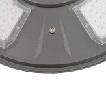 GLOBOSTAR® PARK 90500 Φωτιστικό Κεφαλής Post Top Πλατείας/Πάρκου LED 25W 2000lm 120° με Ενσωματωμένο Φωτοβολταϊκό Panel 6V 20W & Επαναφορτιζόμενη Μπαταρία Li-ion 3.2V 25000mAh με Αισθητήρα Ημέρας-Νύχτας Αδιάβροχο IP65 Ψυχρό Λευκό 6000K - Γκρι Ανθρακί - Φ5