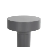 GLOBOSTAR® KIPASIO 90540 Φωτιστικό Κολωνάκι Κήπου LED 15W 1500lm 60° AC 220-240V Αδιάβροχο IP65 Θερμό Λευκό 2700K - Γκρι Ανθρακί - Μ14 x Π14 x Υ59cm - 3 Χρόνια Εγγύηση