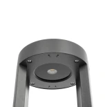 GLOBOSTAR® KIPARIO 90542 Φωτιστικό Κολωνάκι Κήπου LED 15W 1500lm 60° AC 220-240V Αδιάβροχο IP65 Θερμό Λευκό 2700K - Γκρι Ανθρακί - Μ14 x Π14 x Υ58cm - 3 Χρόνια Εγγύηση