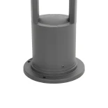 GLOBOSTAR® KIPARIO 90542 Φωτιστικό Κολωνάκι Κήπου LED 15W 1500lm 60° AC 220-240V Αδιάβροχο IP65 Θερμό Λευκό 2700K - Γκρι Ανθρακί - Μ14 x Π14 x Υ58cm - 3 Χρόνια Εγγύηση