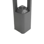 GLOBOSTAR® ΜΟΝΕΒΟΟ 90543 Φωτιστικό Κολωνάκι Κήπου LED 15W 1500lm 60° AC 220-240V Αδιάβροχο IP65 Θερμό Λευκό 2700K - Γκρι Ανθρακί - Μ12 x Π12 x Υ58cm - 3 Χρόνια Εγγύηση