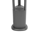 GLOBOSTAR® RODEMA 90545 Φωτιστικό Κολωνάκι Κήπου LED 15W 1500lm 60° AC 220-240V Αδιάβροχο IP65 Θερμό Λευκό 2700K - Γκρι Ανθρακί - Μ12 x Π12 x Υ58cm - 3 Χρόνια Εγγύηση