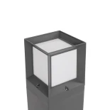 GLOBOSTAR® PALASO 90547 Φωτιστικό Κολωνάκι Κήπου με Ντουί 1 x E27 AC 220-240V Αδιάβροχο IP65 - Γκρι Ανθρακί - Μ20 x Π20 x Υ60.5cm