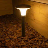 GLOBOSTAR® WHISPER 90548 Φωτιστικό Κολωνάκι Κήπου με Ντουί 1 x E27 AC 220-240V Αδιάβροχο IP65 - Γκρι Ανθρακί - Μ27 x Π27 x Υ79cm