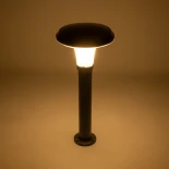 GLOBOSTAR® WHISPER 90548 Φωτιστικό Κολωνάκι Κήπου με Ντουί 1 x E27 AC 220-240V Αδιάβροχο IP65 - Γκρι Ανθρακί - Μ27 x Π27 x Υ79cm