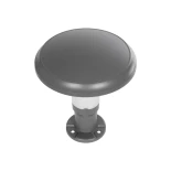 GLOBOSTAR® WHISPER 90553 Φωτιστικό Κολωνάκι Κήπου με Ντουί 1 x E27 AC 220-240V Αδιάβροχο IP65 - Γκρι Ανθρακί - Μ27 x Π27 x Υ29cm