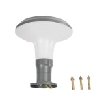 GLOBOSTAR® WHISPER 90553 Φωτιστικό Κολωνάκι Κήπου με Ντουί 1 x E27 AC 220-240V Αδιάβροχο IP65 - Γκρι Ανθρακί - Μ27 x Π27 x Υ29cm