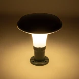 GLOBOSTAR® WHISPER 90553 Φωτιστικό Κολωνάκι Κήπου με Ντουί 1 x E27 AC 220-240V Αδιάβροχο IP65 - Γκρι Ανθρακί - Μ27 x Π27 x Υ29cm