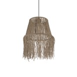 GLOBOSTAR® ROKA 205-0075 Boho Κρεμαστό Φωτιστικό Οροφής με Ντουί 1 x E27 AC 220-240V IP20 - Μπεζ - M30 x Π30 x Υ45cm