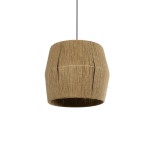 GLOBOSTAR® CONE 205-0057 Boho Κρεμαστό Φωτιστικό Οροφής με Ντουί 1 x E27 AC 220-240V IP20 - Μπεζ - M38 x Π38 x 34cm