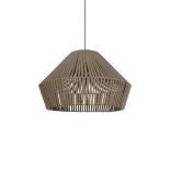 GLOBOSTAR® NUI 205-0068 Boho Κρεμαστό Φωτιστικό Οροφής με Ντουί 1 x E27 AC 220-240V IP20 - Μπεζ - M60 x Π60 x Υ41cm