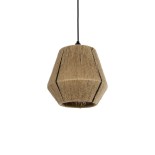 GLOBOSTAR® PULVIS 205-0083 Boho Κρεμαστό Φωτιστικό Οροφής με Ντουί 1 x E27 AC 220-240V IP20 - Μπεζ - M22 x Π22 x Υ22cm