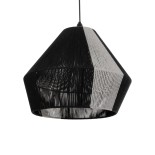 GLOBOSTAR® ANGULUS 205-0021 Boho Κρεμαστό Φωτιστικό Οροφής με Ντουί 1 x E27 AC 220-240V IP20 - Μαύρο & Γκρι - M40 x Π40 x Υ35cm